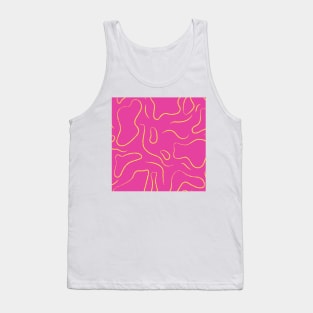 pink and yellow squiggle Tank Top